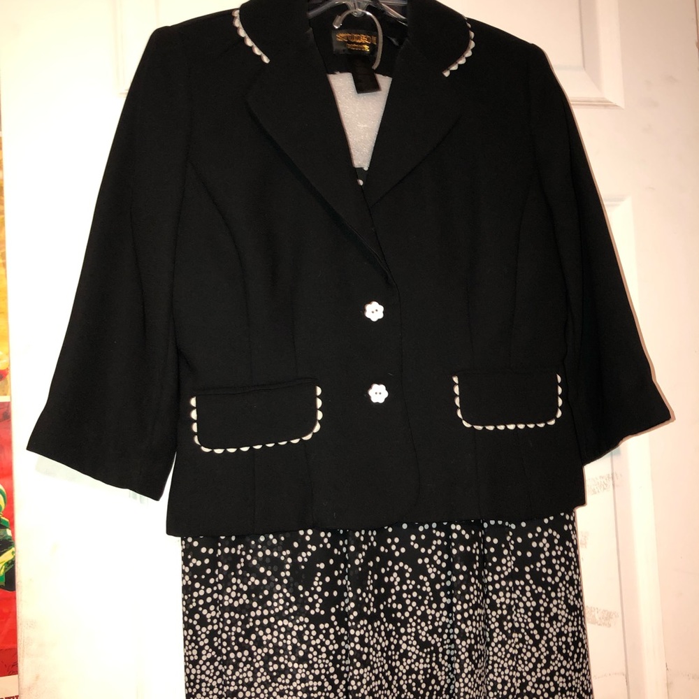 Brand New Black Longsleeve suit jacket w/ skirt